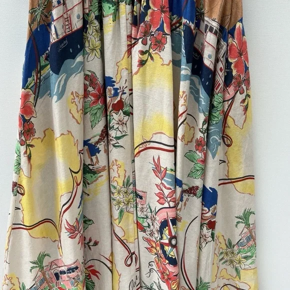 Christian Lacroix Alight Picnic Midi Dress in Nautical Map - Picture 4 of 8